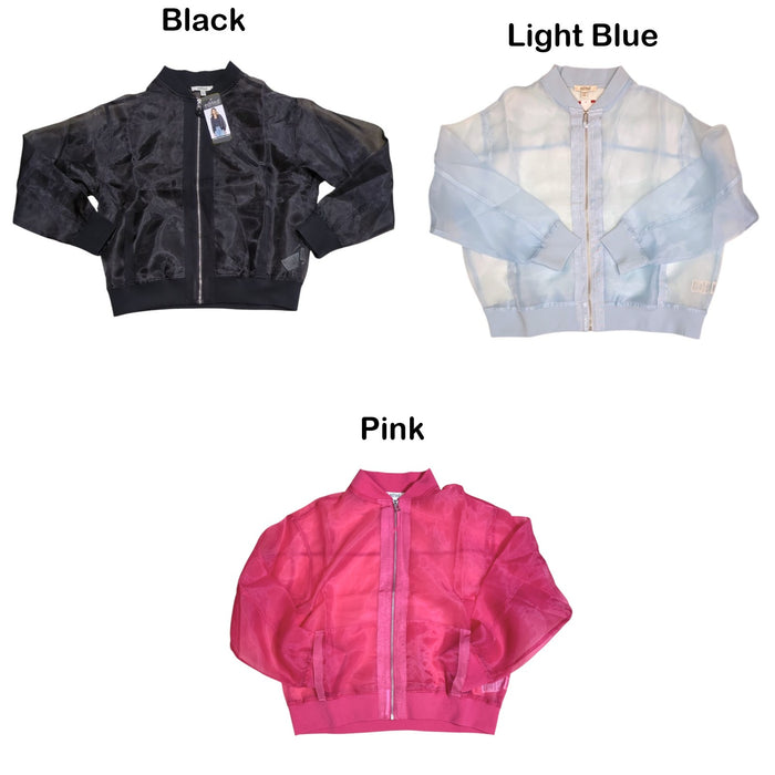 Edited by Remi Bader Women's Lightweight Sheer Bomber Jacket w/ Ribbed Trim