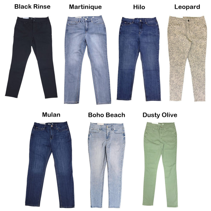 Seven7 Women's Tummyless High Rise Comfortable Stretch Skinny Jean