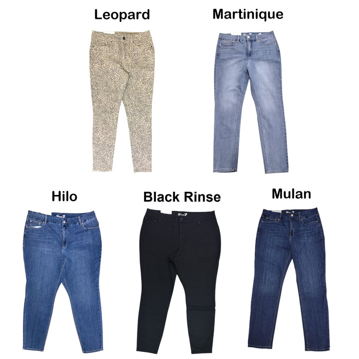 Seven7 Women's Tummyless High Rise Comfortable Stretch Skinny Jean, Plus Size