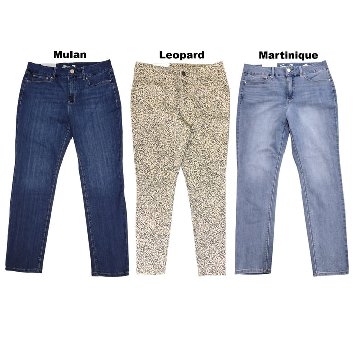 Seven7 Women's Tummyless High Rise Comfortable Stretch Skinny Jean, Plus Size