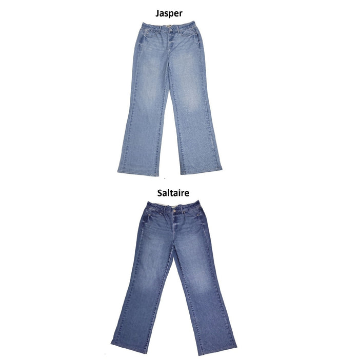 Seven7 Women's Relaxed Fit Pull-On Stretch Denim-Look Illusion Jean