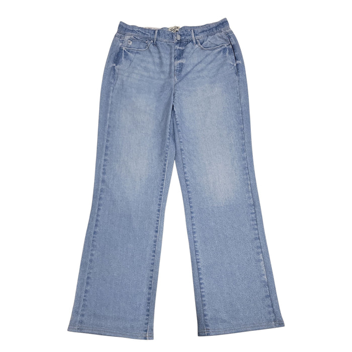 Seven7 Women's Relaxed Fit Pull-On Stretch Denim-Look Illusion Jean