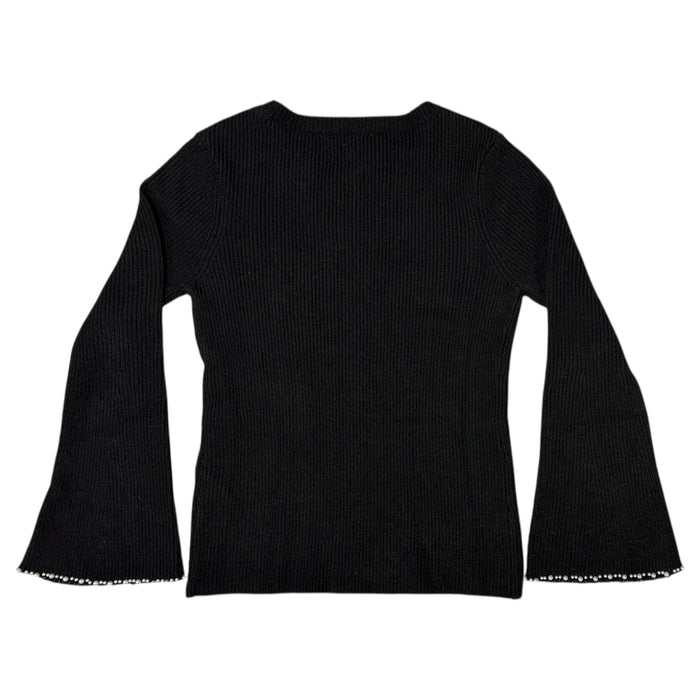 Edited by Hunter McGrady Women's Pearl Trim Bell Sleeve Sweater