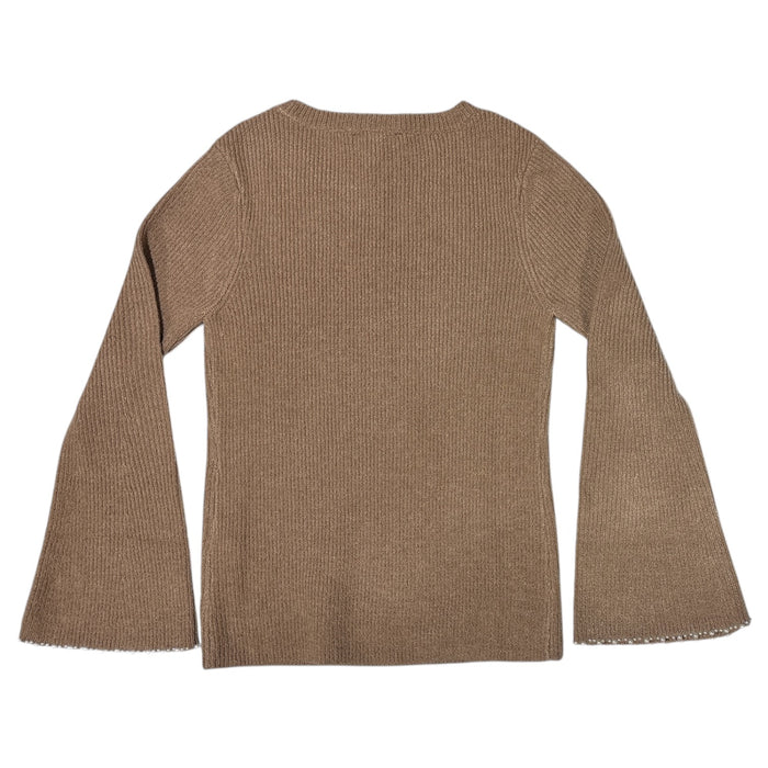 Edited by Hunter McGrady Women's Pearl Trim Bell Sleeve Sweater