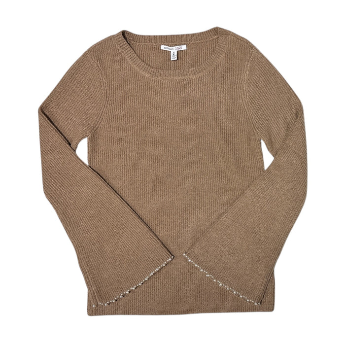 Edited by Hunter McGrady Women's Pearl Trim Bell Sleeve Sweater