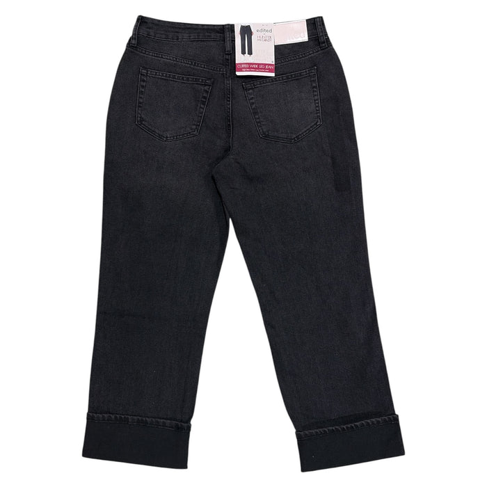 Edited by Hunter McGrady Women's Cuffed Wide Leg High Rise Jean