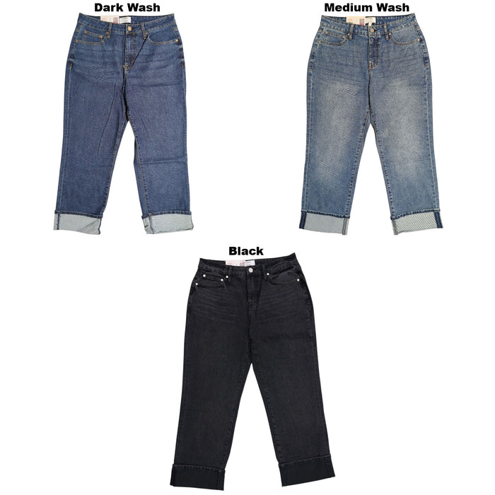Edited by Hunter McGrady Women's Cuffed Wide Leg High Rise Jean