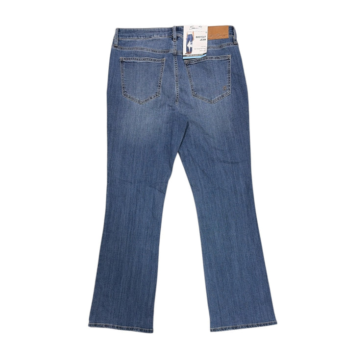 Seven7 Women's High Rise Regular Fit Bootcut Stretch Denim Jeans