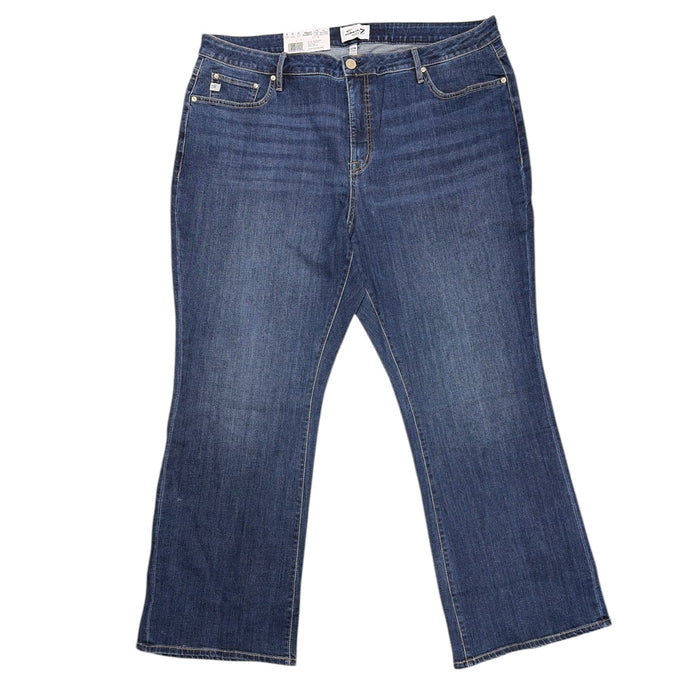 Seven7 Women's High Rise Regular Fit Bootcut Stretch Denim Jeans, Plus Size