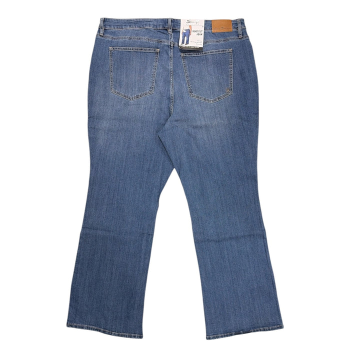Seven7 Women's High Rise Regular Fit Bootcut Stretch Denim Jeans, Plus Size