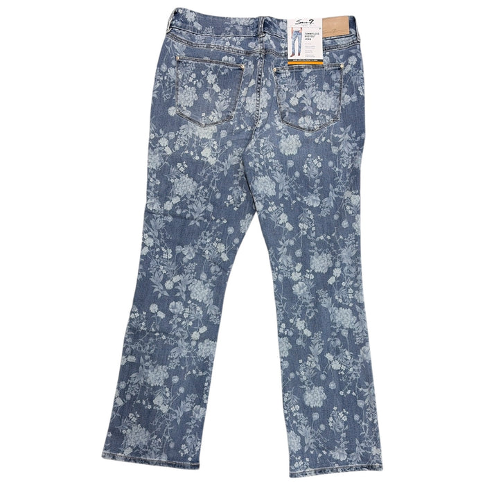 Seven7 Women's High Rise Tummyless Regular Fit Bootcut Stretch Denim Jeans