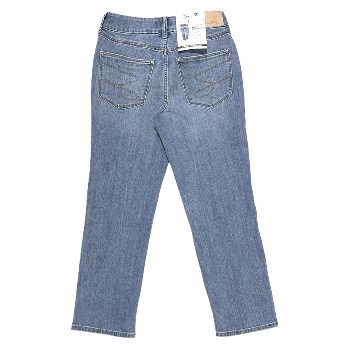 Seven7 Women's Tummyless High Rise Straight Leg Ankle Jean