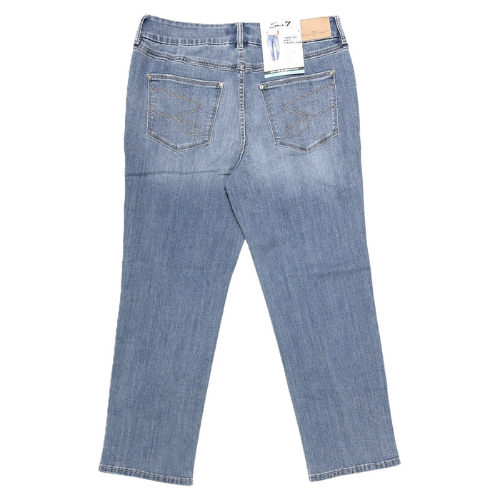 Seven7 Women's Tummyless High Rise Straight Leg Ankle Jean