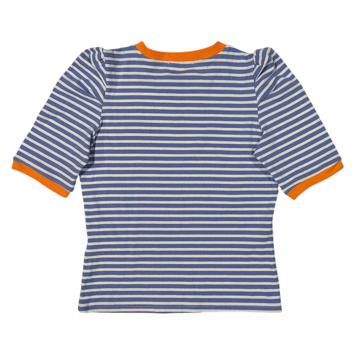 Rebecca Minkoff Women's Regular Fit Soft Rib Knit Puff Sleeve Top