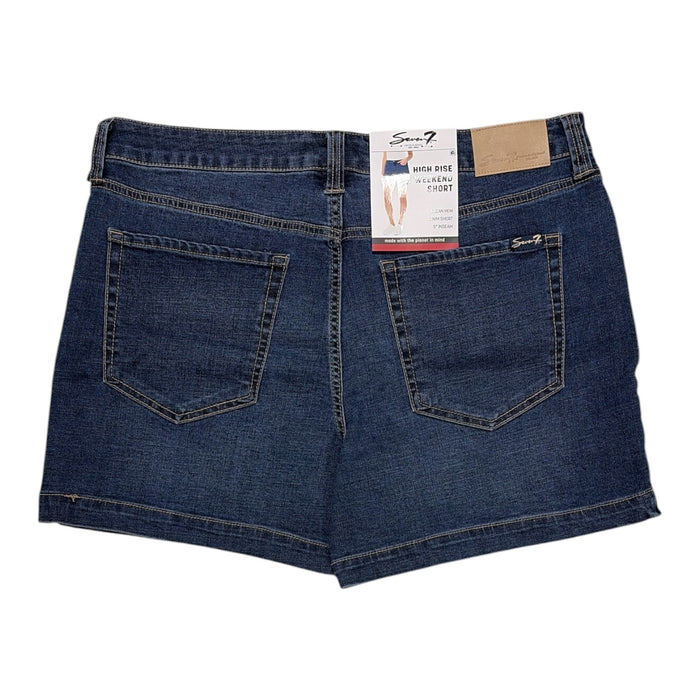 Seven7 Women's High Rise Relaxed Fit 5 Pocket Denim Weekend Short