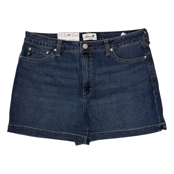 Seven7 Women's High Rise Relaxed Fit 5 Pocket Denim Weekend Short