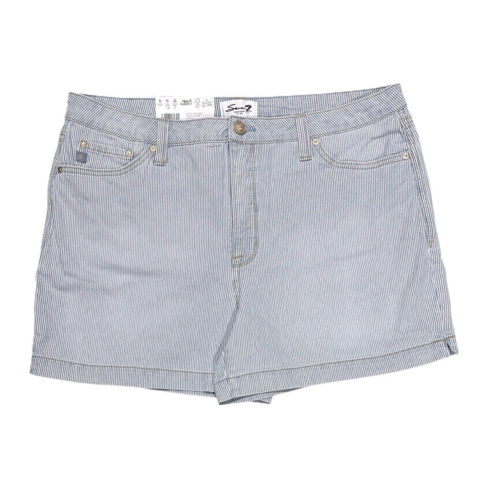 Seven7 Women's High Rise Relaxed Fit 5 Pocket Denim Weekend Short