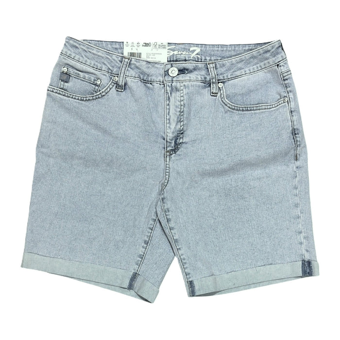 Seven7 Women's Relaxed Fit Mid Rise Stretch Denim Bermuda Short