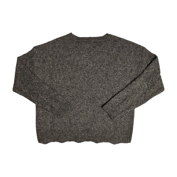 Lucky Brand Women's Lightweight Scallop Edge Hemmed Cable Knit Sweater