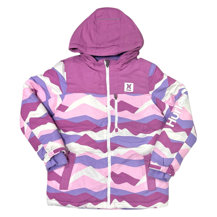 Hurley Girls Warm Artic Fleece Lined Water Resistant Multi Pocket Snow Jacket