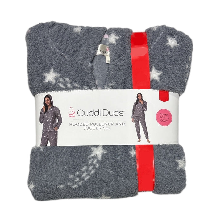 Cuddl Duds Women's Super Soft Cozy Hooded Pullover & Jogger Lounge Set