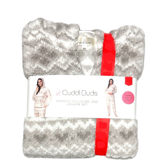 Cuddl Duds Women's Super Soft Cozy Hooded Pullover & Jogger Lounge Set