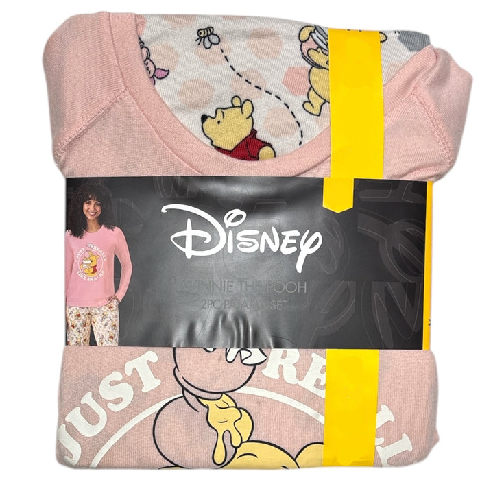 Licensed Women's 2 Piece Long Sleeve Pullover & Jogger Lightweight Pajama Set