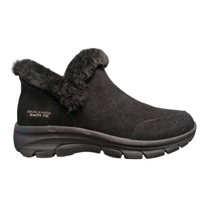 Skechers Women's Swift Fit Easy Going Vegan Suede Faux Fur Trimmed Boot