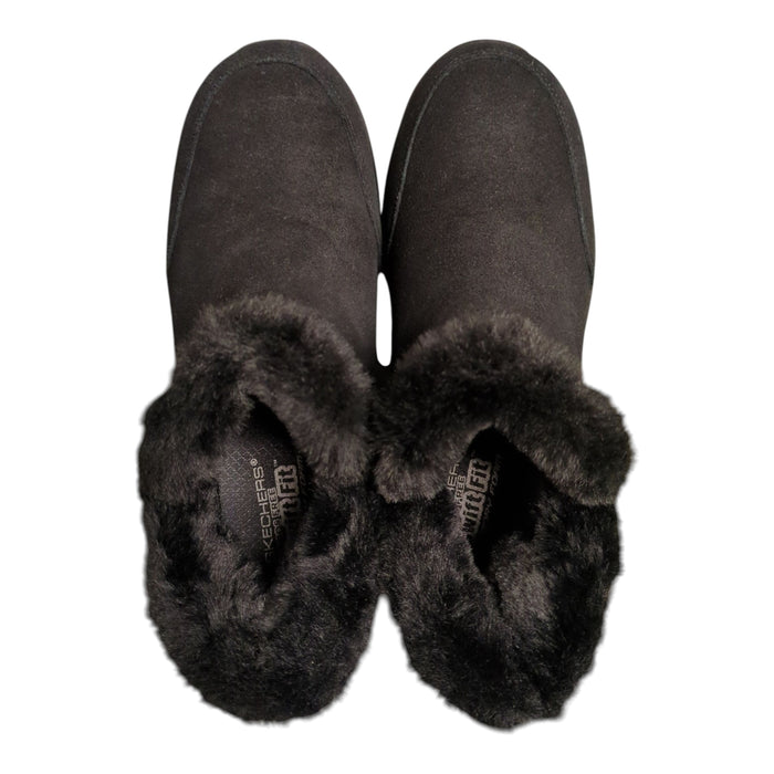 Skechers Women's Swift Fit Easy Going Vegan Suede Faux Fur Trimmed Boot