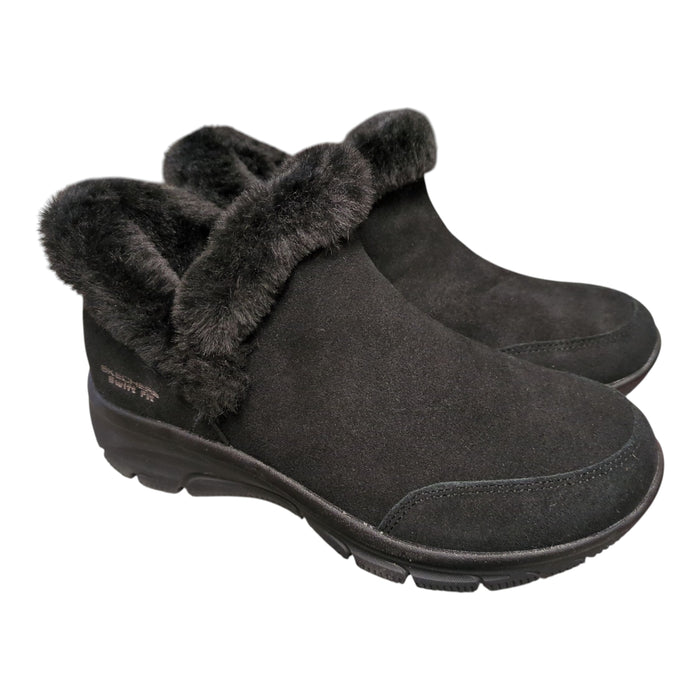 Skechers Women's Swift Fit Easy Going Vegan Suede Faux Fur Trimmed Boot