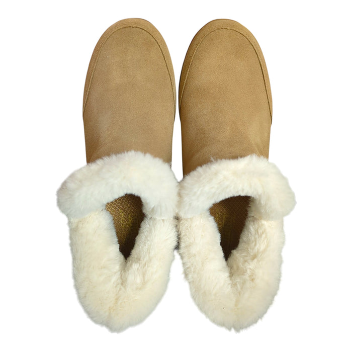 Skechers Women's Swift Fit Easy Going Vegan Suede Faux Fur Trimmed Boot