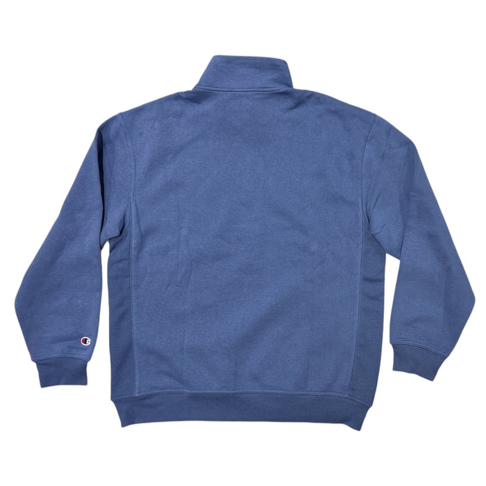 Champion Men's Midweight Embroidered Logo Quarter-Zip Mock Neck Pullover