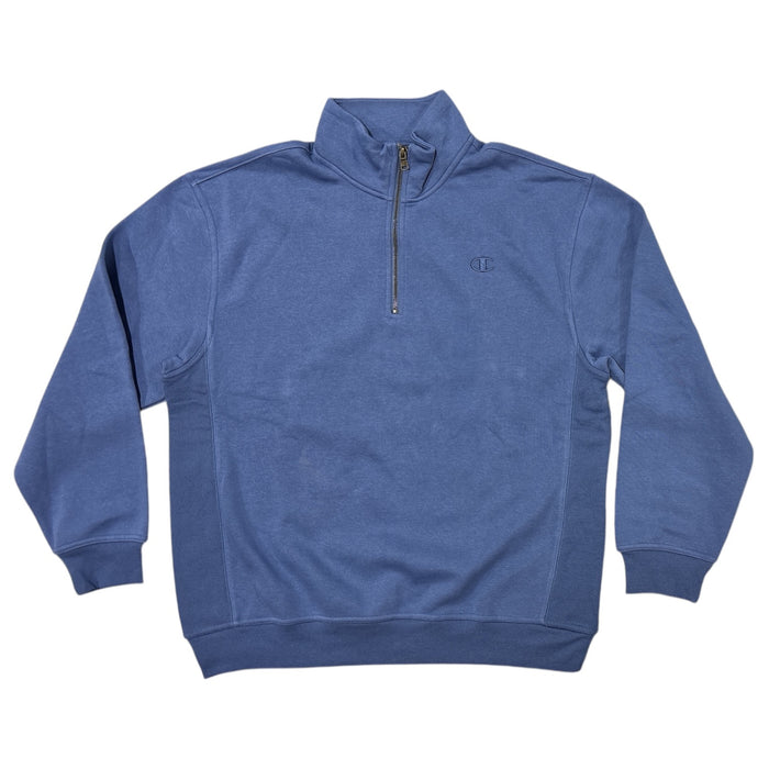 Champion Men's Midweight Embroidered Logo Quarter-Zip Mock Neck Pullover