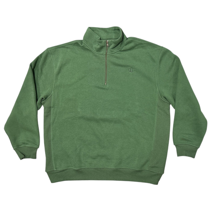 Champion Men's Midweight Embroidered Logo Quarter-Zip Mock Neck Pullover