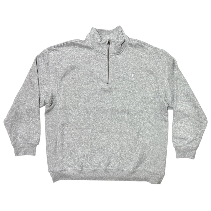 Champion Men's Midweight Embroidered Logo Quarter-Zip Mock Neck Pullover