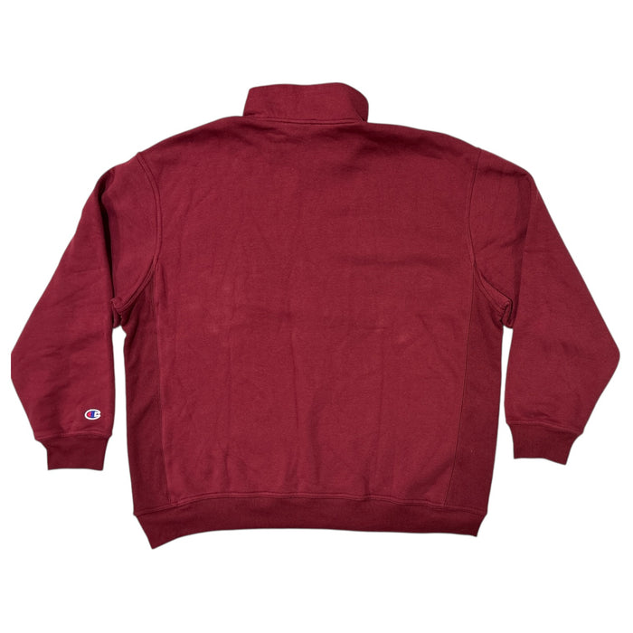 Champion Men's Midweight Embroidered Logo Quarter-Zip Mock Neck Pullover