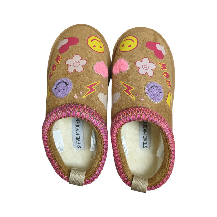 Steve Madden Girls Faux Fur Lined Everyday Slip-On Slipper