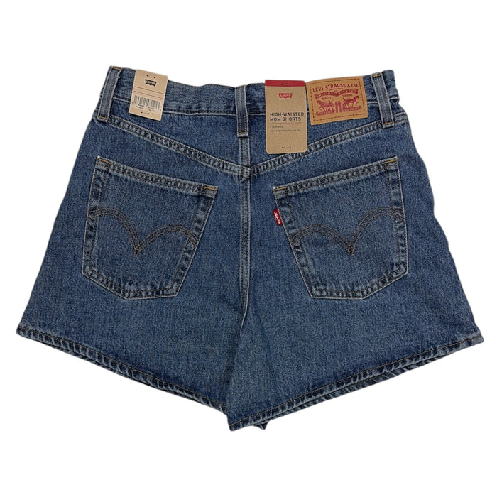 Levi's Women's High-Waisted Relaxed Fit 5 Pocket Cotton Denim Mom Short