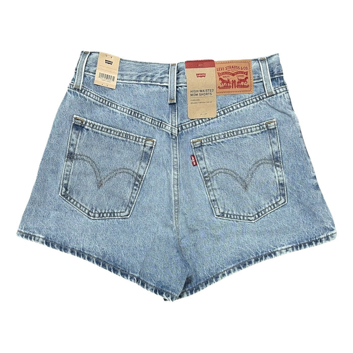 Levi's Women's High-Waisted Relaxed Fit 5 Pocket Cotton Denim Mom Short