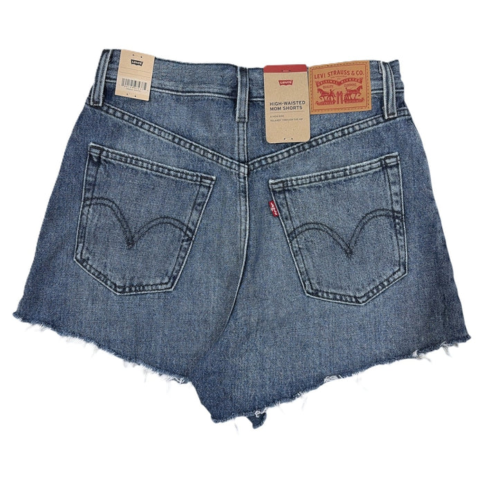 Levi's Women's High-Waisted Relaxed Fit 5 Pocket Cotton Denim Mom Short