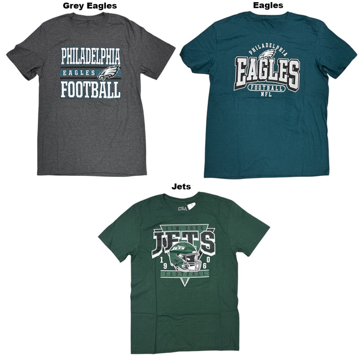CSA Men's NFL Soft Comfortable Graphic Print Short Sleeve T-Shirt
