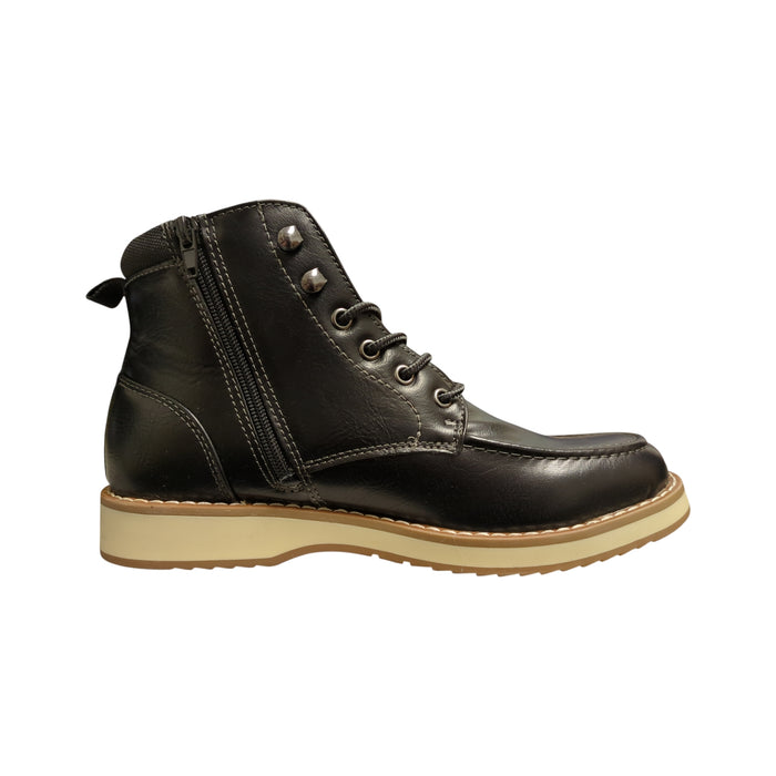 Steve Madden Men's Light Weight Faux Leather Casual Lace-Up Boot