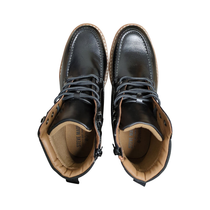 Steve Madden Men's Light Weight Faux Leather Casual Lace-Up Boot