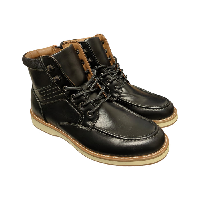 Steve Madden Men's Light Weight Faux Leather Casual Lace-Up Boot