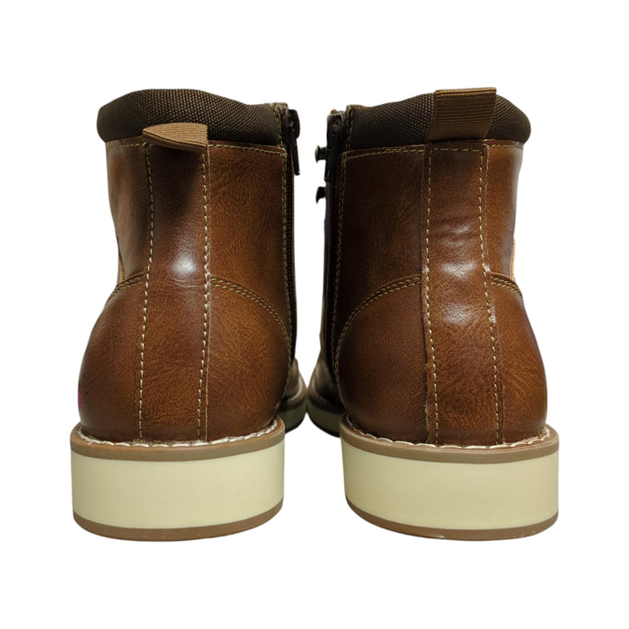 Steve Madden Men's Light Weight Faux Leather Casual Lace-Up Boot