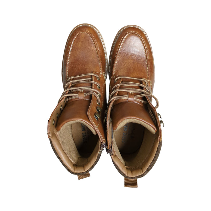Steve Madden Men's Light Weight Faux Leather Casual Lace-Up Boot