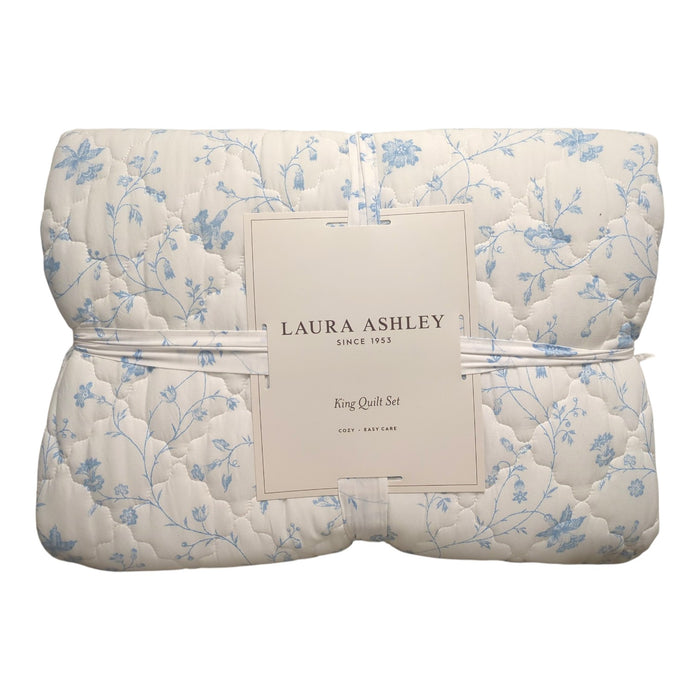 Laura Ashley 3-Piece Reversible Soft Quilt Set, King