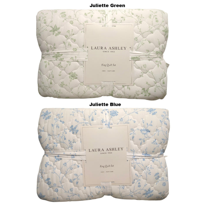 Laura Ashley 3-Piece Reversible Soft Quilt Set, King