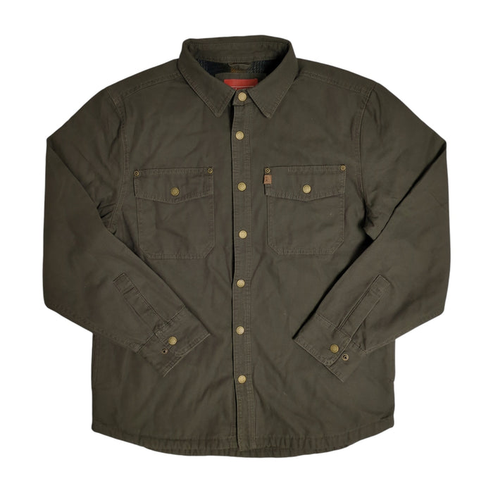 Coleman Men's Fleece Lined Snap Closure Canvas Shirt Jacket