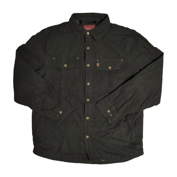 Coleman Men's Fleece Lined Snap Closure Canvas Shirt Jacket